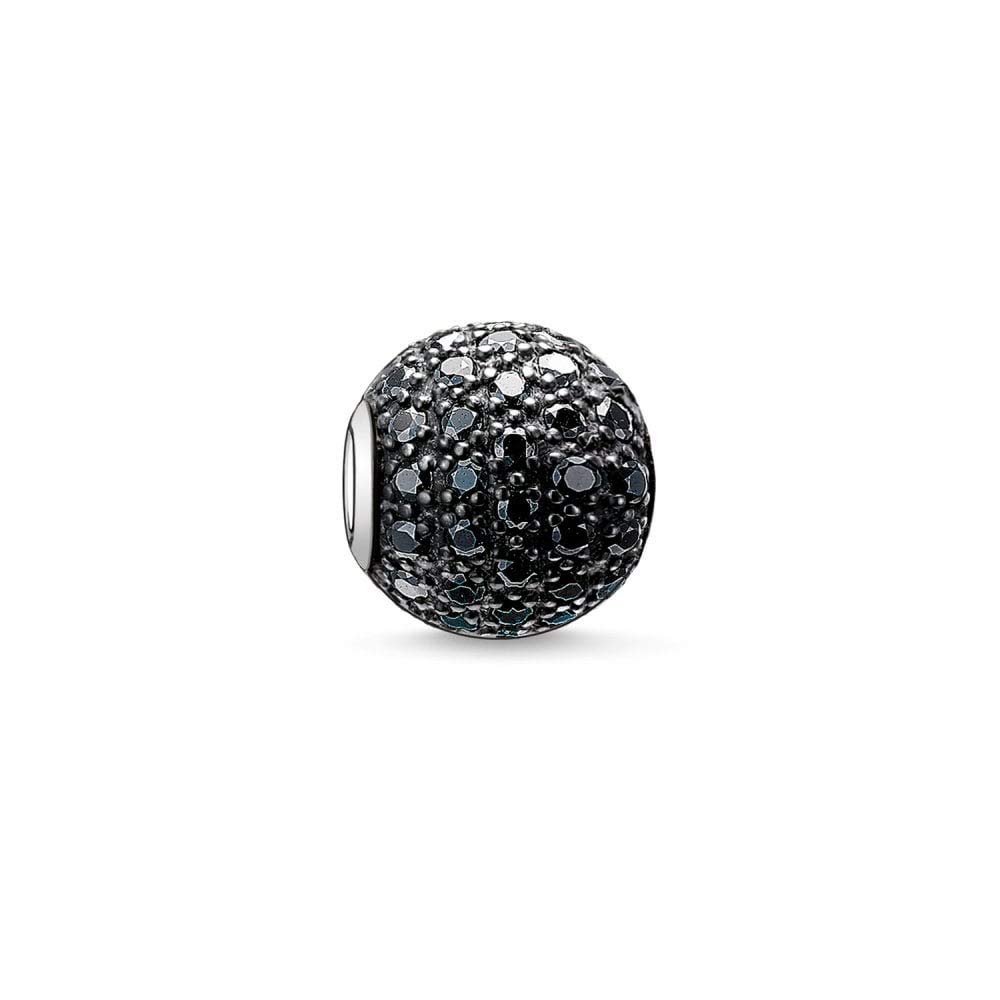 Thomas Sabo Karma Beads Silver Zirconia Pave Black K0029