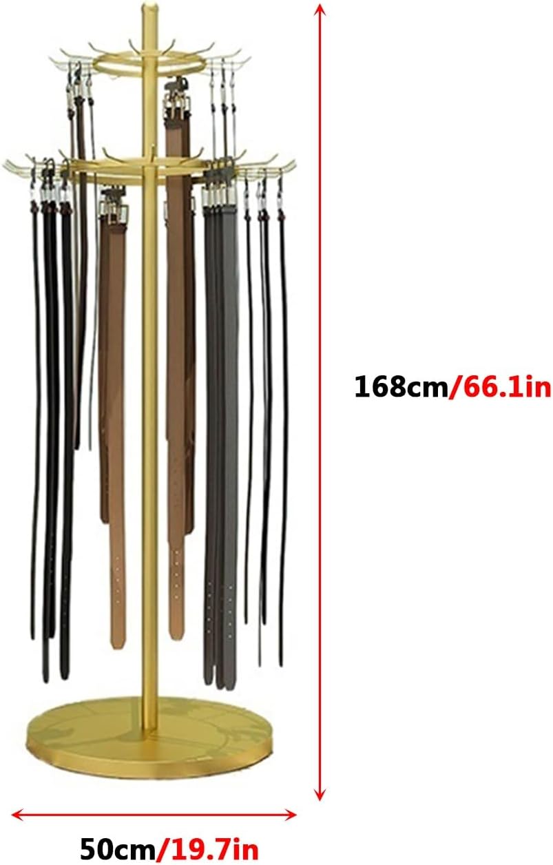 Multi-Functional Floor Standing Display Rack for Organizing and Showcasing Belts, Ties, Scarves, Shawls, and Purses