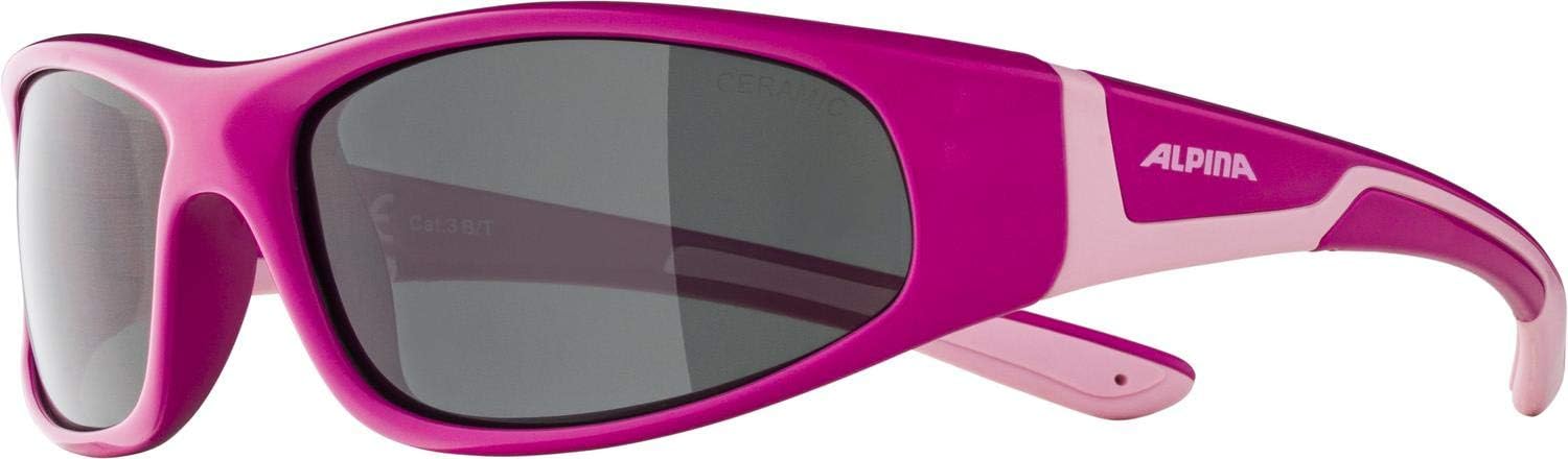 ALPINA FLEXXY JUNIOR Flexible and Shatterproof Sunglasses with 100% UV Protection for Children, Pink/Rose Gloss, One Size
