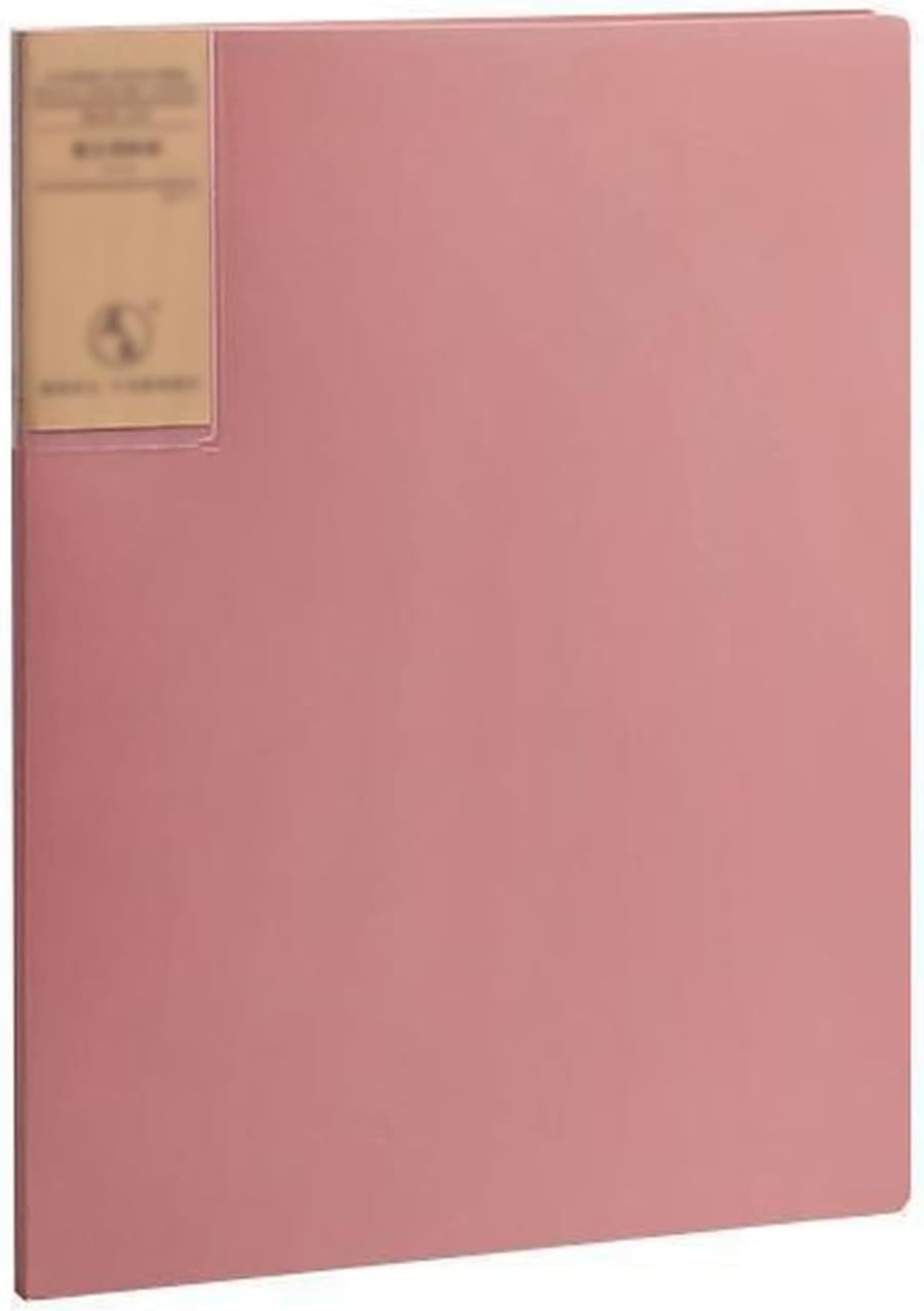 A4 Portfolio Binder, Presentation Binder, File Folder Binder A4 Document Display Book with 60 Pockets Multicolor(Pink)