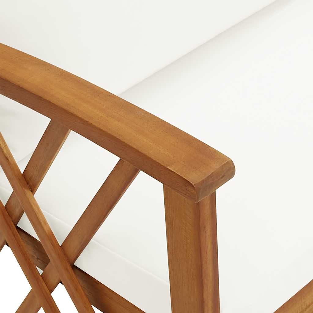 Set Divani da Giardino 5 Pezzi con Cuscini in Legno Massello di Acacia