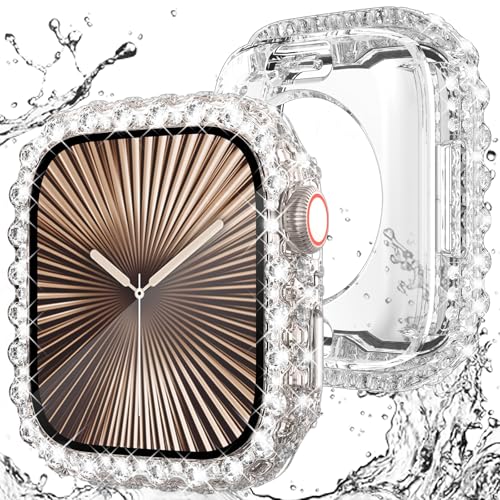 WINGLE 2�C��1�h���P�[�X Apple Watch Series 11 10 46mm�p�X�N���[���v���e�N�^�[�P�[�X�A�L���L�����郌�[�X�G�b�W�_�C�������h�t�F�C�X�J�o�[ �O���b�^�[���C���X�g�[���ی�o���p�[ iWatch 11 10 �����p�A46mm