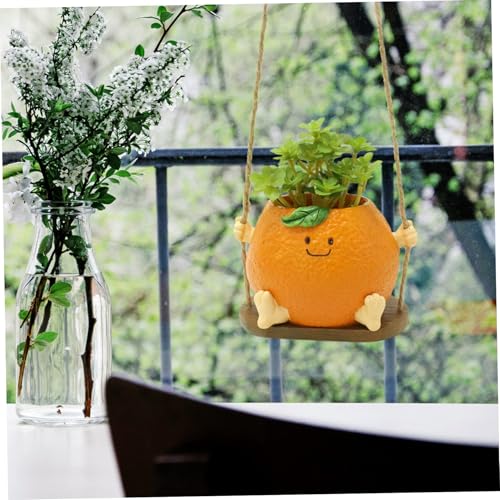 Pot de plantes unique en forme d'orange, cadeau déco original - 6