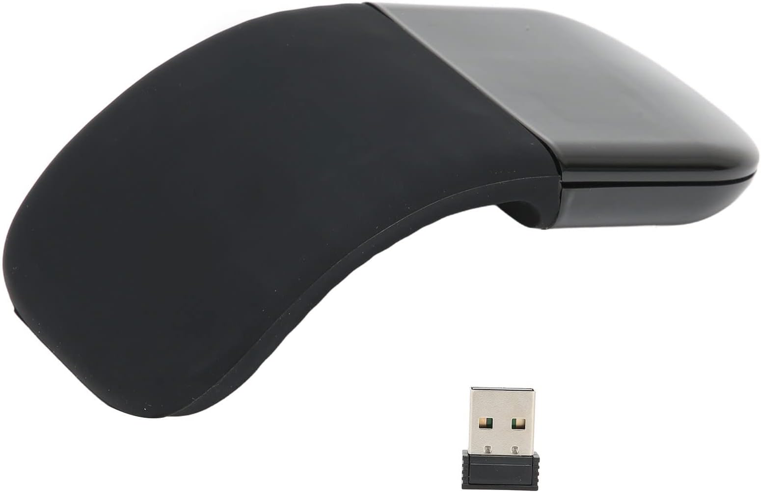 Foldable Wireless Mouse Arc Touch Mute Mice Slim Optical Gaming Folding Mice Portable Lightweight Office Mouse for Notebook, Computer, Laptop(Bluetooth version)