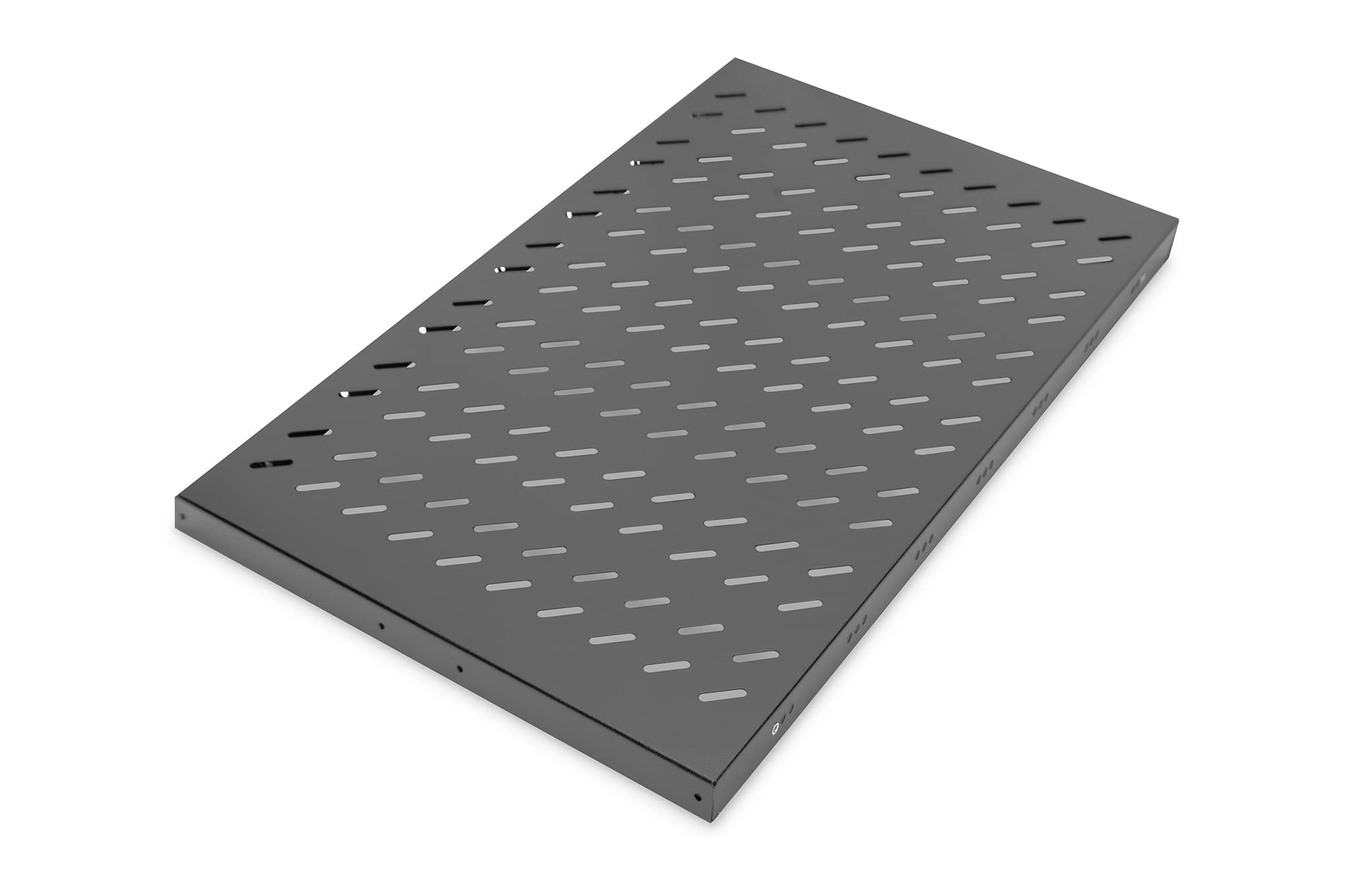 DIGITUS Ripiano - Profondità variabile - Per installazione fissa - 19 pollici - 1U - Portata 50 kg - Per armadi di rete e server - A partire da 1000 mm di profondità dell'armadio - Nero