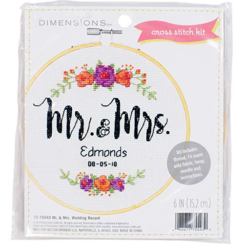Dimensions Mr. and Mrs. Cross Stitch Kit for Beginners
