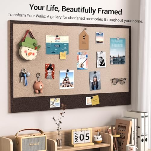 Image of VINIUSIKI Double Head Picture Hanging Nails, 30 Pack, Black Wall Tacks with Spirit Level, Holds up to 10 Pounds