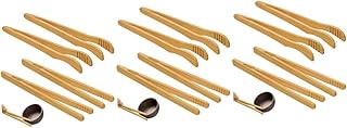BESPORTBLE 12pcs Tongs Food Tongs Curved Tips for Tea Toast and Bakery Use Secure Grasping for Delicate Items for Serving and Cooking