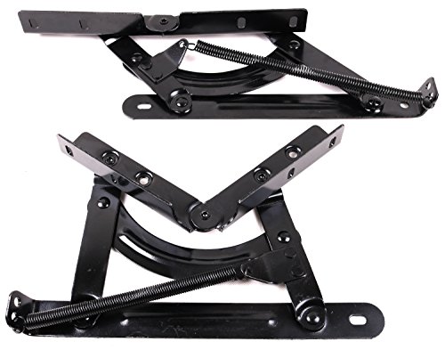 Sofa Bed Bedding DIY Furniture Adjustable Spring Mechanism Triple Click Futon Sleeper Sofa Bed Hinge Hardware (Black) - Thumbnail 3