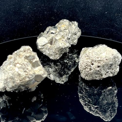 Image of Pyrite Stone Natural Crystal - Wealth & Protection Stone | Fool's Gold for Abundance, Confidence & Energy Shielding | Home Decor, Manifestation & Healing Crystal (Upto 40g)