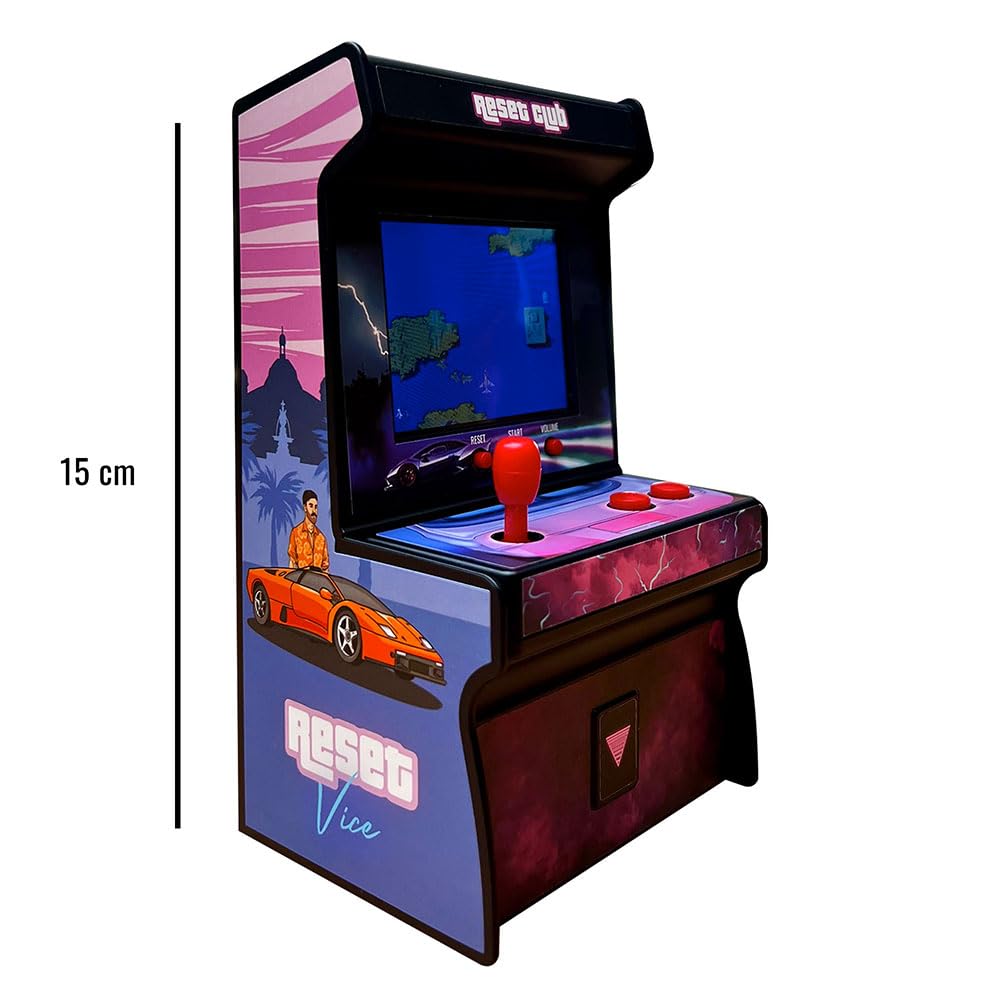 Mini Borne Arcade Retro - 200 Jeux Originaux Intégrés - Console de Jeu Classique Reset Vice 8 Bit