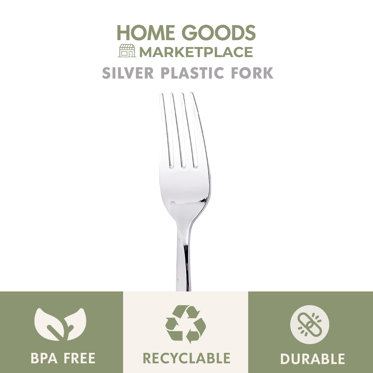 Silver Disposable Forks, 120 Count, Plastic Silverware Set, Perfect for Parties, Holiday Gatherings, Picnics, and Stocking the Pantry