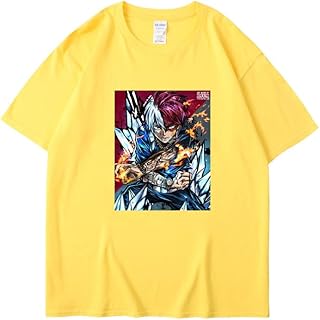 PRABOS僕のヒーローアカデミア tシャツ メンズ 半袖 夏服 谷出久 爆豪勝己 轟焦凍 アニメ 子供サイズ かっこいい おしゃれ 原宿系 レデイーズ シャツ 男女兼用 プレゼント (H3#,M)