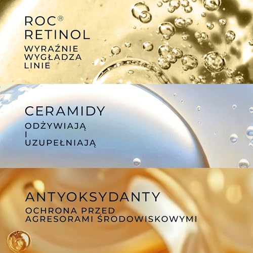 RoC Retinol Correxion Line Smoothing Night Serum Capsules, Daily Anti-Aging Skin Care Treatment for Fine Lines, Dark Spots, Acne Scars, 10 Count (Pack of 2)