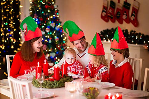Moon Boat 3Pack Christmas Elf Felt Hat - Jingle Bells Xmas Holiday Party Costume Favors Gifts Accessoriess #TOP1