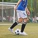 Topbuti Kids Soccer Socks Striped Knee High Sock Football Baseball Softball Cushion Athletic Socks for Youth Boys Girls Adult (Black)