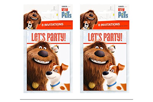 Disney The Secret Life of Pets Party Pack ~ Invitations 16 CT