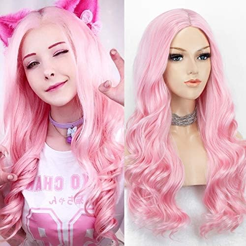 Light pink wavy wig Clearance