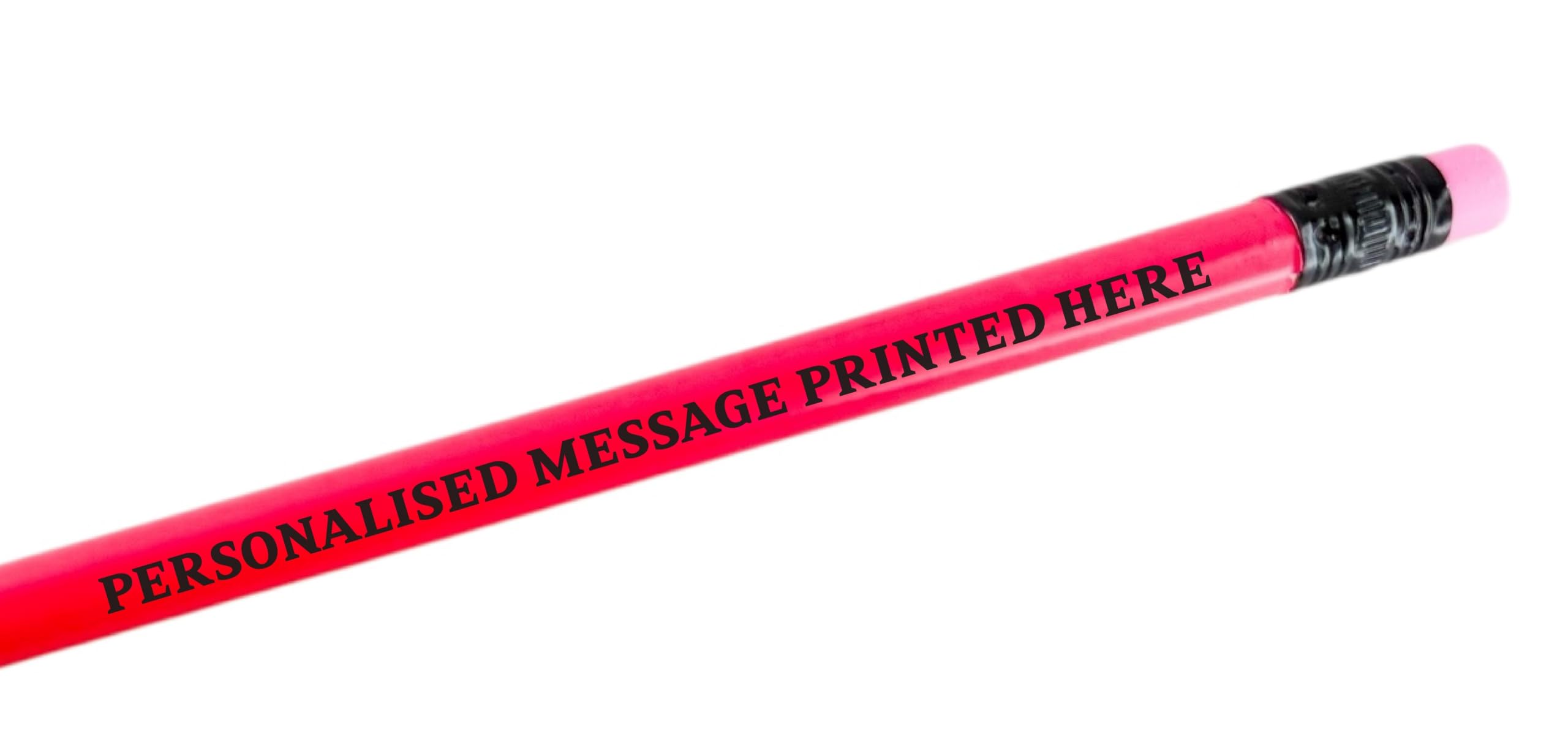 Personalised Pencils - Choice of Colours and Quantities (Neon Pink, 1 Pencil)