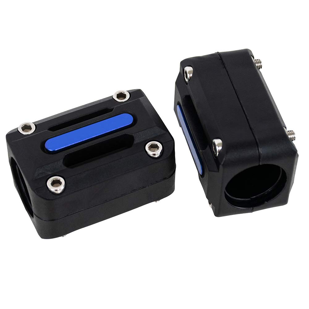 Blocchi paraurti moto, 22mm 25mm protezioni crash bar per NC700X, Africa Twin CRF1000L, 1290 Super Adventure, Tiger Explorer 1200, R1200GS, F800GS, Multistrada 950 (Blu)