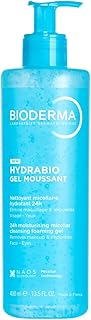 Bioderma Hydrabio - Foaming Gel - 3-in-1 Cleansing, Makeup Removing and Hydrating - Face Cleanser for Dehydrated Skin, 13.5 Fl.Oz