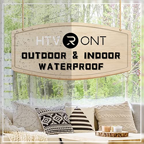 Image of HTVRONT Permanent Vinyl Roll with Transfer Tape, 12 inch x 14FT Black & White Adhesive Vinyl Compatible with Cricut Cutting Machine, Silhouette - 2 Rolls Easy to Weed & Transfer