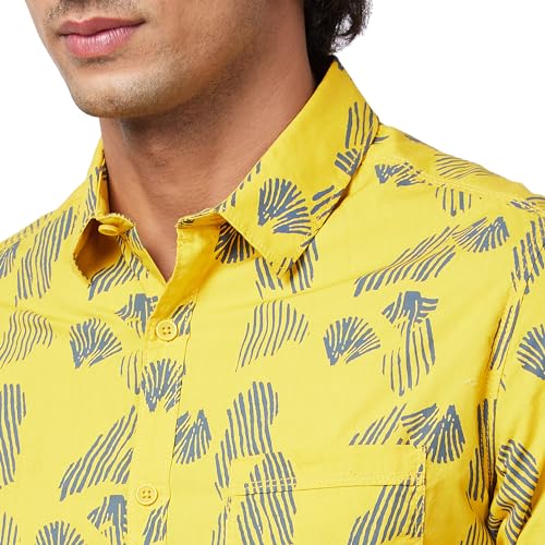 Image of Spykar Men's Slim Fit N /A Full Sleeve Printed Casual Shirts