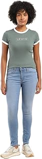 Levi's Women's 711 Skinny Mid Rise Blue Jeans Price In India