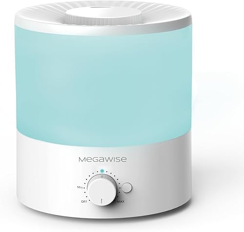 MegaWise Humidificador ultrasónico de niebla fría SK7620 - Capacidad de 1.5L, funcionamiento silencioso, salida de niebla ajustable, apagado