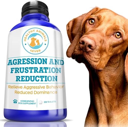 Healthy Animals 4Ever All-Natural Dog Calming Tablets for Stress and Aggressive Behavior – Help Reduce Dog Aggression/Frustration & Promote Relaxation – Homeopathic & Highly Effective – 300 Tablets