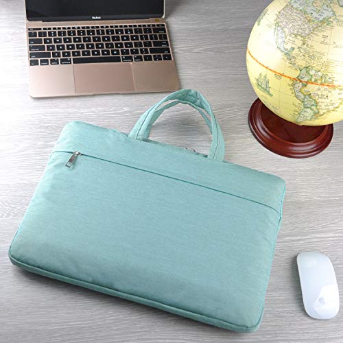 Laptop Shoulder Bag, HESTECH 15.6 Laptop Case Sleeve Business Messenger Briefcase Carrying Handbag for Women Men Fits 15-16 Inch Dell HP Acer Aspire 5/Predator Helios 300 Chromebook Ultrabook, Green - Thumbnail 6