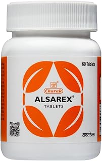 Charak Pharma Alsarex Tablet for Acidity & Stomach Health | Natural Remedy for Indigestion & Heartburn (Pack of 1-60 Tablets) Price In India