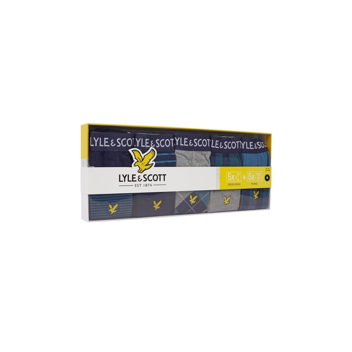 Lyle & Scott 10 Pack Underwear and Sock Gift Box Navy S