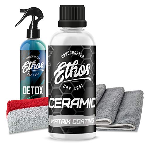 Ceramic Matrix Coating Kit - Complete Prep and Coat Kit | 9H Car Protection | Hydrophobic Sio2 Nano Polymers | 3+ Year Durability | Made in The USA