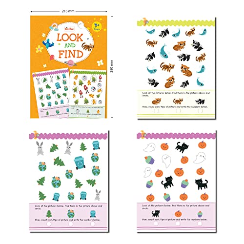 Image of Mazes, Colour by Numbers, Spot the Difference , Look & Find - 4 Activity Books for 4+