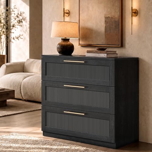ModernMate 3 Drawer Dresser for Bedroom, 31" Tall Modular Storage Cabinet — view 4