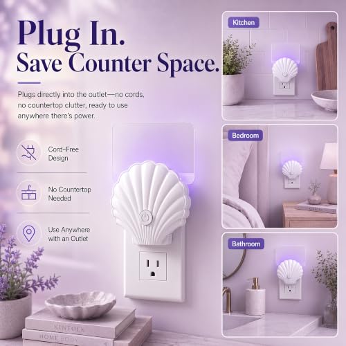 Image of LFSYS Fruit Fly Traps for House Indoors 2 Device+20 Refills (Scallop)