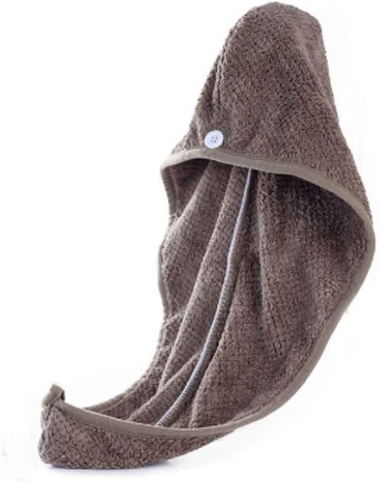 Magic Microfiber Hair Fast Drying Dryer Towel Bath Wrap Hat Quick Cap Turban Dry(Beige)