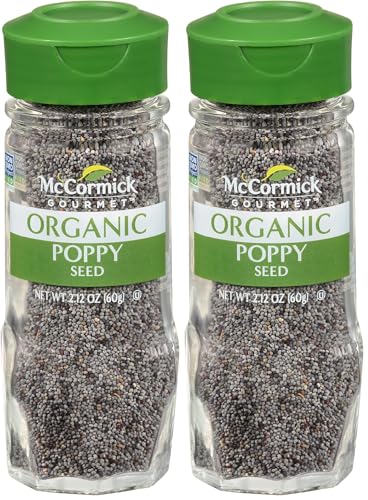 McCormick Gourmet Organic Poppy Seed, 2.12 Oz (Pack of 2)
