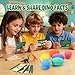 Beanewone Easter Dino Eggs Dig Kit - 12 Colorful Dinosaur Easter Eggs with Dinosaur Figures, 12 Dig Tools for Easter Egg Hunt, Easter Basket Stuffers & Easter Toys and Games (Colorful)