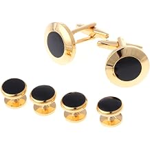 6 Pieces Men's Tuxedo Cufflinks Formal Costume Shirt Studs Cuff Links Set Steady