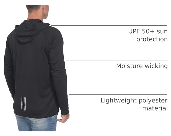 Fishing Shirts for Men Long Sleeve - Sun Protection SPF 50+ UV Tshirt Hoodies