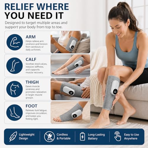 Appareil de massage jambes sans fil stimule la circulation compression d'air