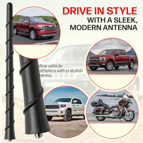 Antenna fits Mini Cooper (2002-2025) 8 Inch Short Rubber Antenna - Carwash Proof - Premium Reception - Internal Copper Coil