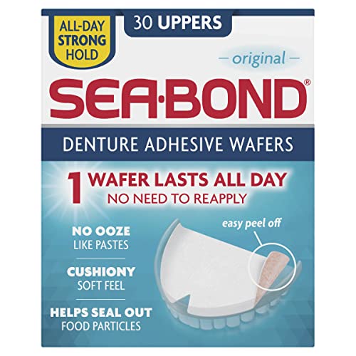 image for Sea-Bond Sea Bond Secure Denture Adhesive Wafers, Zinc Free, All Day H