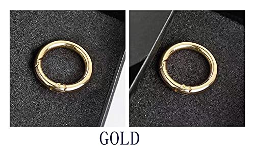 1 Inch Gold Spring Trigger Clip Buckles - 2 Pack O Rings For Purse Straps & Bag Making