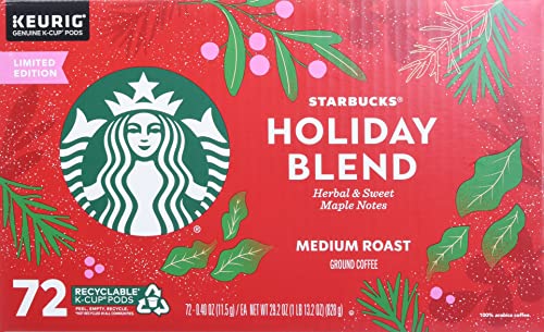Image of Starbucks Holiday Blend Medium Roast Coffee 72 / 0.40 Oz Net Wt 29.2 Oz,, ()