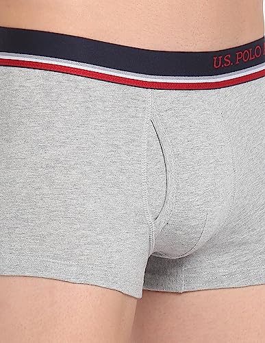 Image of U.S. Polo Assn. Mens Solid Cotton Spandex I014 Trunks - Pack of 2