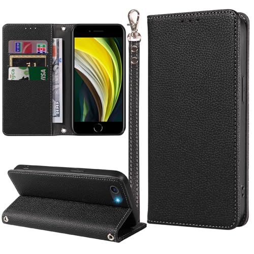 MINIKA iPhone SE3 iPhone SE2 �p �P�[�X �蒠�^ �X�g���b�v�t�� �������U�[ iPhone SE �P�[�X ��O����/��񐢑� iPhone8/7 �p �g�уP�[�X �ϏՌ� ������� �X�}�z�P�[�X �J�[�h���[ ���u���X�^���h�@�\ ��