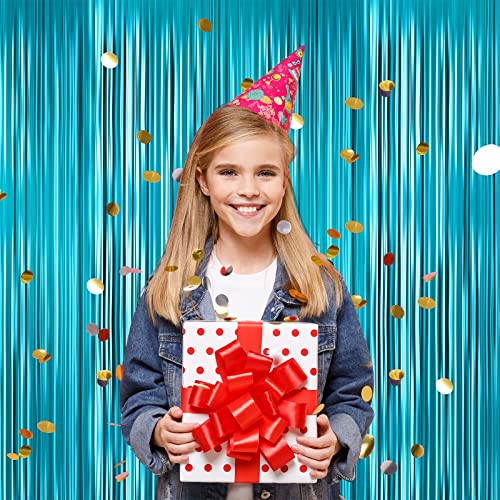 Fannev 3.3 Ft X 8.2 Ft Metallic Tinsel Foil Fringe Curtains Party Photo Back Drop Party Streamers For St. Patrick's Day, Birthday, Graduation, New Year Eve Decorations Christmas Wedding Decor 2 Pcs #TOP2